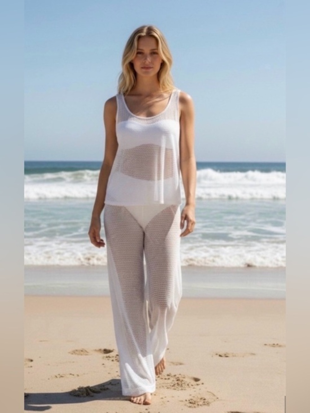 Hurley Crochet Two Piece Swim Cover Up Set, Size XL/XXL NWT